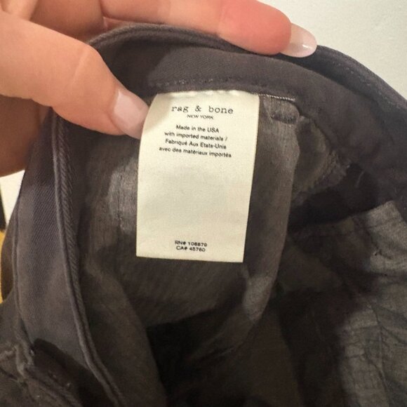 Rag & Bone Men’s Grey Fit 2 Slim Fit Mid Rise Classic Chino Pants Size 33 - Picture 7 of 10